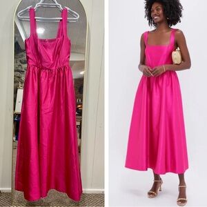 SOLD Tuckernuck Hot Pink Dupioni Esme Dress. Size small. New without tags.